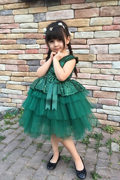 DAFİTO KİDS Večernja haljina za devojčice sa šljokicama, jednodijelna haljina...