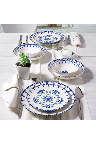 Güral Porselen CAMELİA 24 PARÇA 6 KİŞİLİK YEMEK TAKIMI 1654