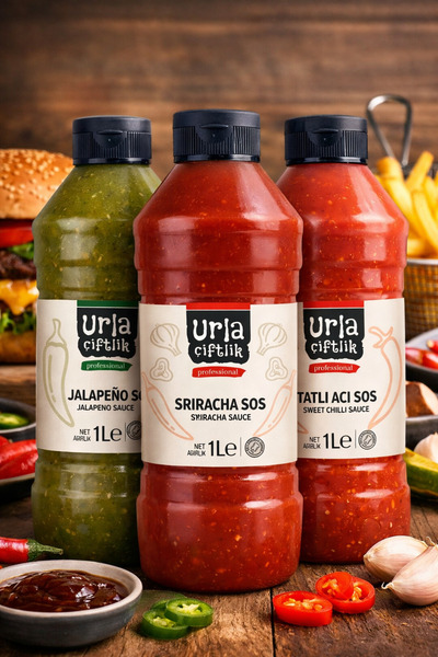 URLA ÇİFTLİK Gurme Burger Sosları- 3 lü Ekonomik Sos Paketi (1 LT x 3 Adet) (...