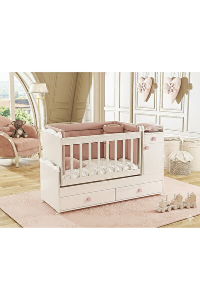Patiko Furniture Sahra 890 Büyüyen Beşik (60X165) Pembe