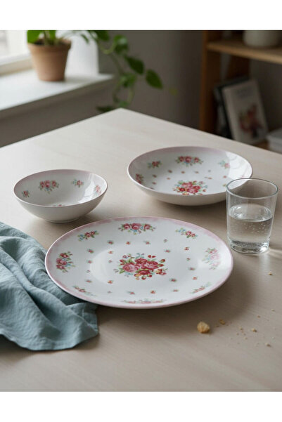 Güral Porselen Camelia 12 Parça 4 Kişilik Yemek Takımı 5848