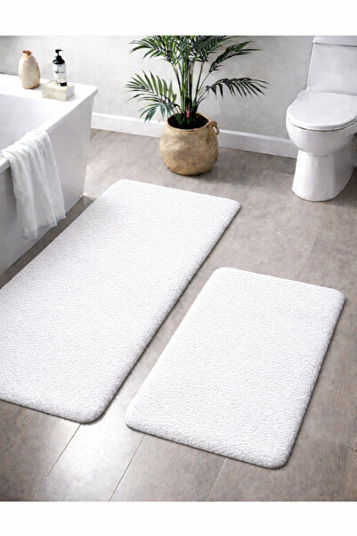 Sarar Covoraș de baie cu bază anti-alunecare, lavabil la mașină, set de 2 cov...