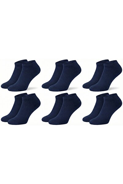 Üstünel çorap 6 Pairs (Dark Blue) Luxury Cotton Bootie Socks - Anti-Sweat, An...