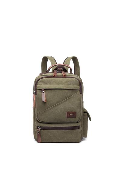 CACTİVE Kanvas Kumaş Orta Boy Sırt Çantası 1261 K.yeşil