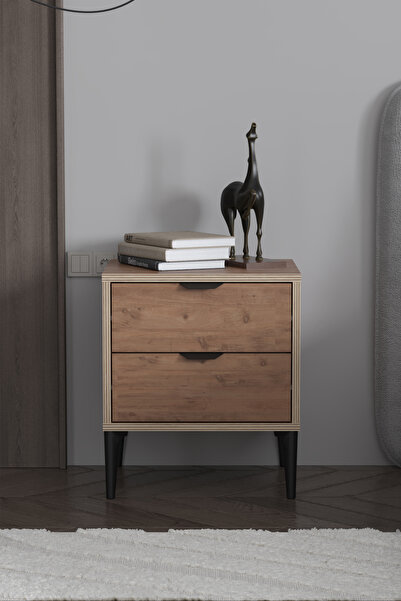 SARMOBİ Arden 2 Çekmeceli Komodin 45x52x40 cm Atlas Çam – Modern Tasarım