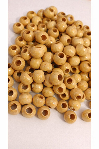 SinAksesuar 10 Mm Yuvarlak Işlenmiş Parlak Ahşap Boncuk 100 gram Ort. 250 - 3...