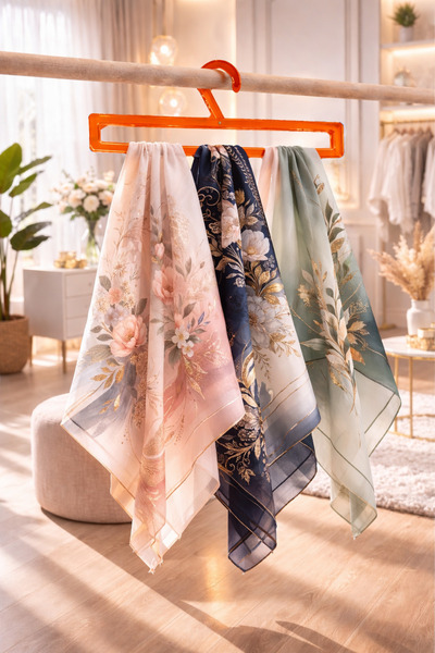 ozzen KIRILMAZ KIRMIZI Şal Askısı -eşarp Askısı- Atkı Askısı Dikdörtgen 10'lu...