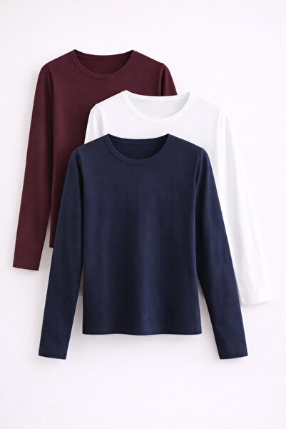 COMBİNE MİCHAİL Bluză de damă, cu mânecă lungă, din bumbac, model Basic, strâ...