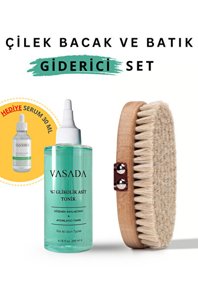 LEODİNS Selülit, Batık Ve Çilek Bacak Karşıtı Bakım Seti | At Kılı Fırçası - ...