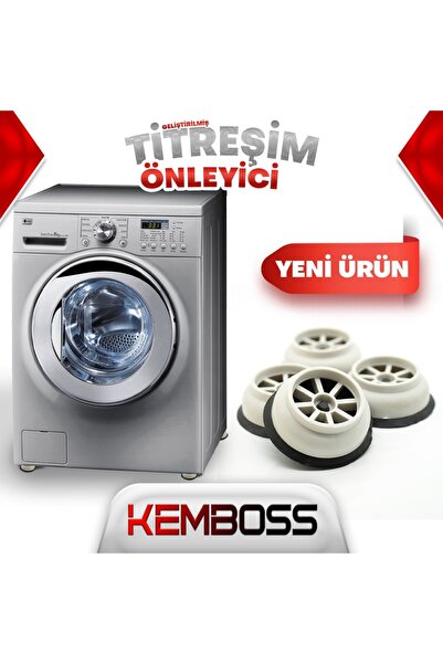 KEMBOSS 4’lü Mobilya Yükseltici Titreşim Önleyici Çamaşır Makinesi Ayak Yükse...