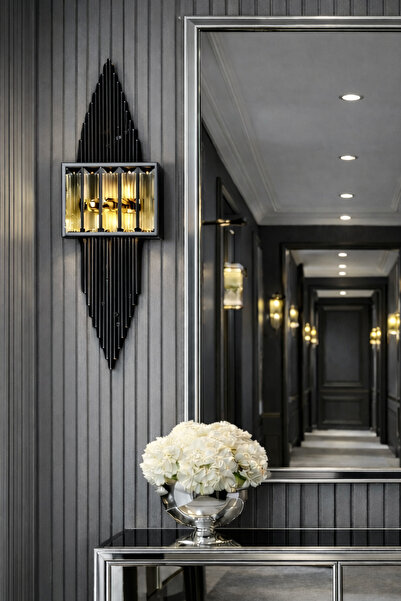 shop Pramit Siyah Günışığı Ledli Pilli Duvar Apliği 1 Adet Pilli Aplik