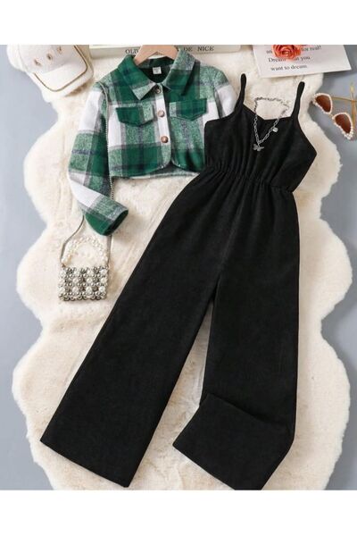 DF KİDS Ekose gömlek tulum