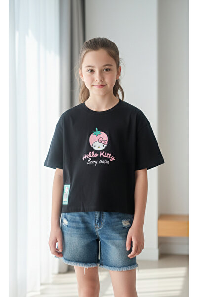 DOĞAÇ GİYİM Wide Cut Crop Printed T-Shirt