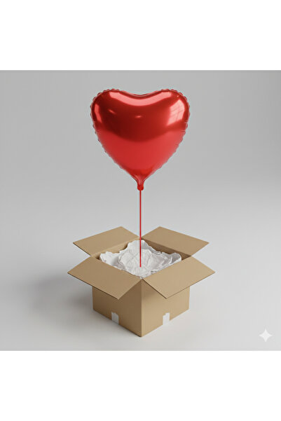 Deniz Party Store Red Heart Foil Balloon 18 Inch 45 Cm 1 Piece