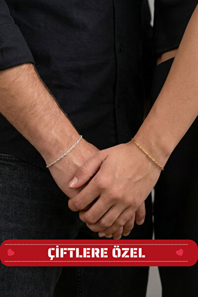 esdika SİNGAPUR ÇİFT/SEVGİLİ BİLEKLİĞİ • 925 AYAR GÜMÜŞ • PREMİUM STERLİNG Sİ...