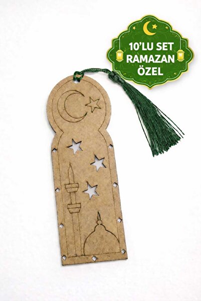 MoranaDesign Ahşap Boyama Kitap Ayracı Ramazan