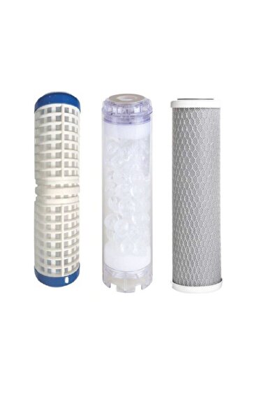 Apartment Building Meter Inlet Water Treatment 3 Stage Sediment Siliphose CTO Filter Set