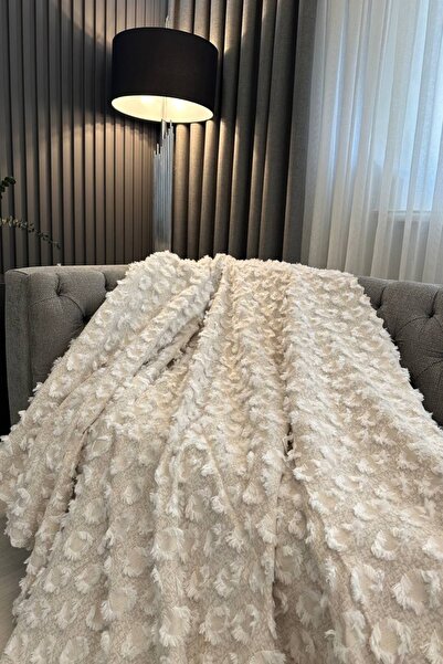 LAURUS HOME Koltuk Örtüsü Kesme Jakar Bej Geometrik Kesim