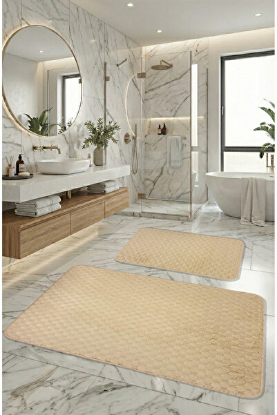 FeelHome Vilova Protivklizni đon , mekana, super upijajuća set od 2, karamel