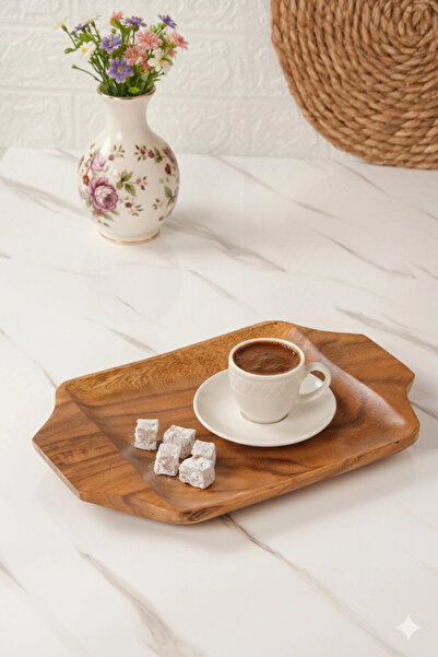 SepetçiBaba Akasya - Kulplu Tepsi