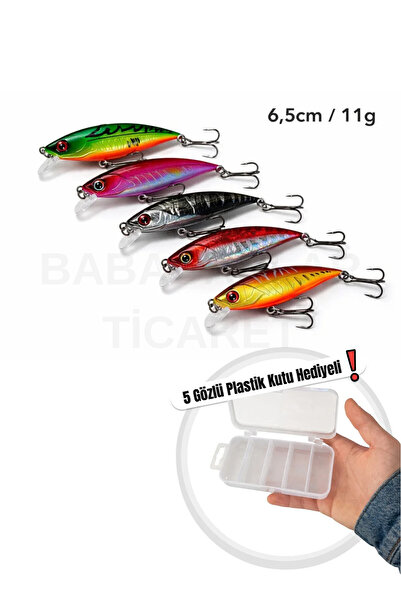 Arkhelais Minnow Rapala 6.5 cm 11 gr Yapay Balık Yemi 5’li Paket – Spin Olta ...