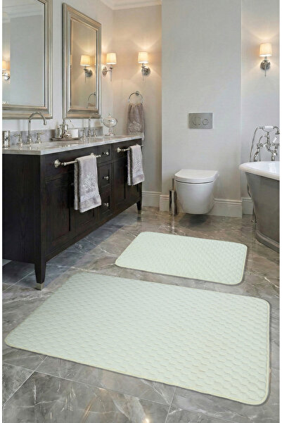 FeelHome Willow Non-Slip Base, Soft, Super Absorbent 2-Piece Bath Mat Set Beige