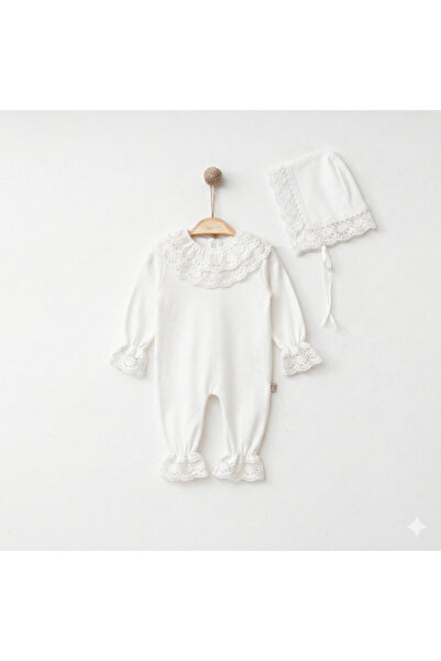O Baby Lace Baby Girl Romper with Hat, Hospital Release Lace Embroidered Gift...
