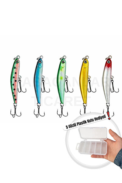 Arkhelais Minnow Rapala 5,3 cm 3 gr Yapay Balık Yemi 5’li Paket – Spin ve Kıy...