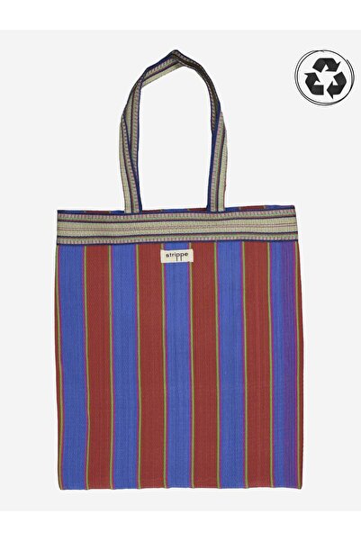 Strippe Sürdürülebilir Geri Dönüştürülmüş Naylon Kumaş Alışveriş Çantası