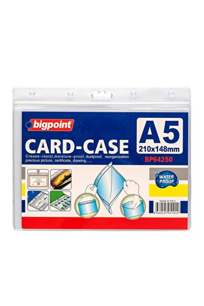 Bigpoint حقيبة بطاقات بقفل أفقي مقاس A5 (210×148 ملم) × 10 قطع