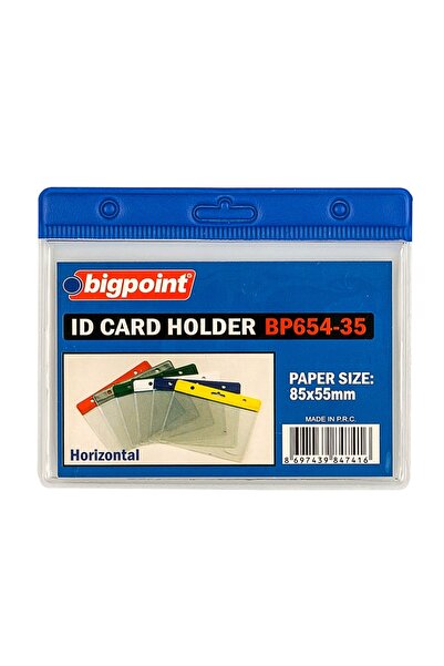Bigpoint حقيبة بطاقات أفقية باللون الأزرق مقاس 85 × 55 مم × 10 قطع