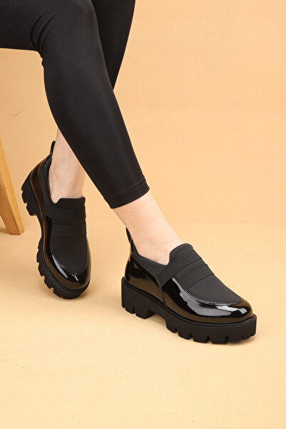 Nilsa Shoes Γυναικεία ορθοπεδικά slip-on παπούτσια για περπάτημα σε μαύρο χρώμα