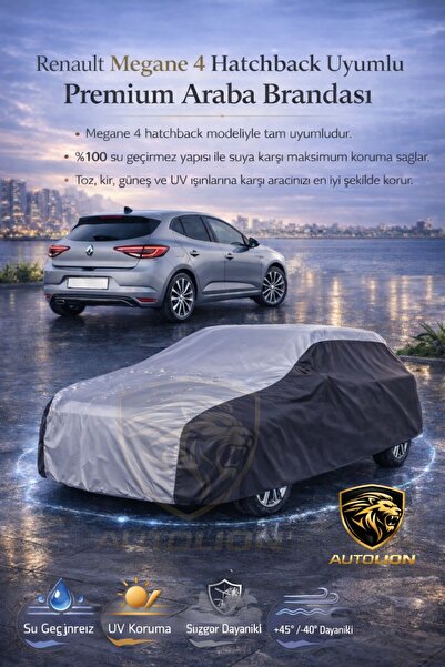 autolion Renault Megane 4 Hatchback Car Cover Car Brandasi Grey-Black