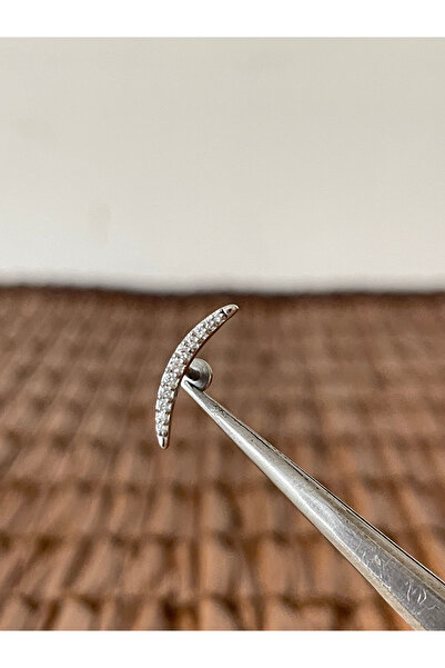Rupen Kraft 316 L Cerrahi Çelik Pırlanta Modeli Helix Tragus Kıkırdak Piercingi
