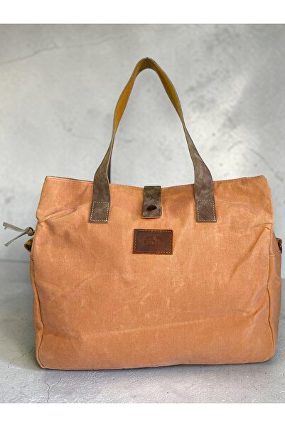 Old Cotton Mumlu Kanvas Çok Bölmeli Omuz Çantası ve El Çantası (ayarlanabilir...