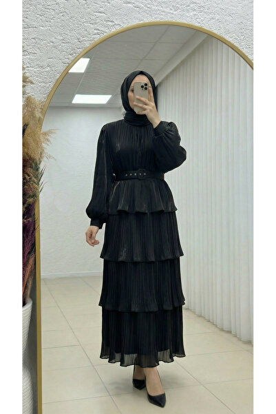 BENAHOLL Σετ Elfida Janjan με πλισέ φούστα και πέτο με πέτρες - GE823 Μαύρο