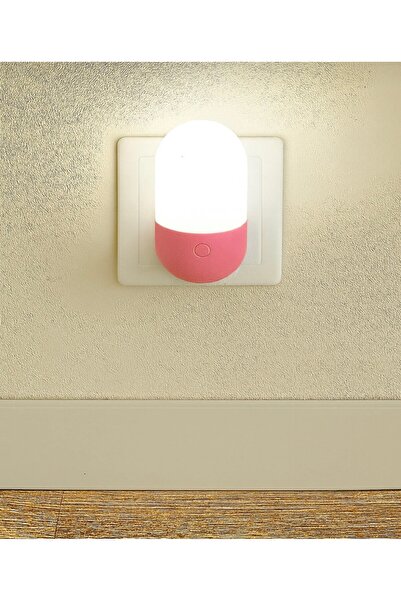 KİNETEX Gece Lambası Iki Renkli Günışığı ve Beyaz Renk 1 Watt LED PEMBE RENK
