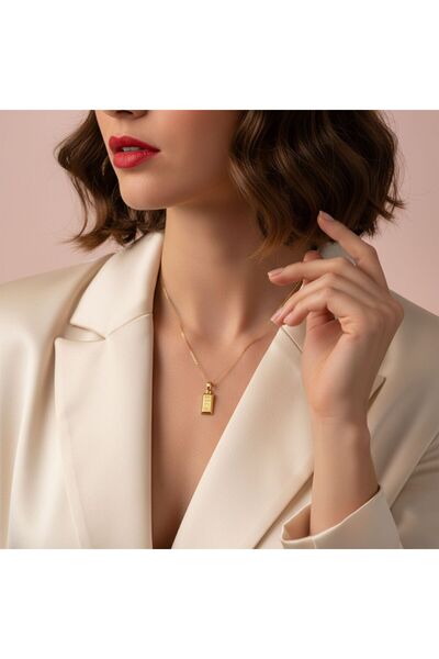 Altıncık 14 Ayar Altın Külçe Kolye