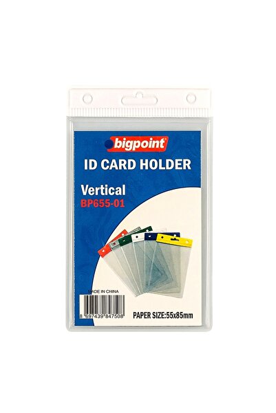 Bigpoint حقيبة بطاقات عمودية بيضاء 55x85 ملم × 10 قطع