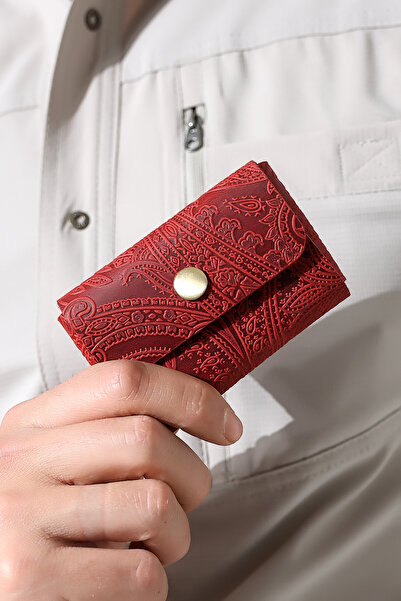 TeriArte Genuine Leather Palm Card Holder, Real Leather Minimal Card Holder, ...