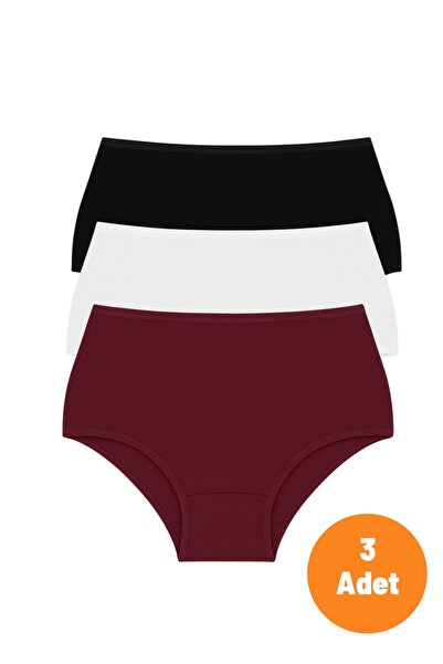 Aybome Kadın Yüksek Bel Külot Pamuklu Likralı Esnek Yumuşak Kumaş Hipster Külot