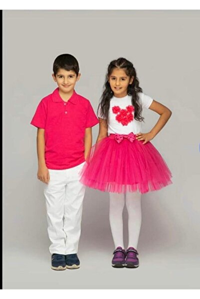 Nacar 23 Nisan Erkek Kız Çocuk Gösteri Kıyafeti Tshirt Etek Pantalon Takım 0-24