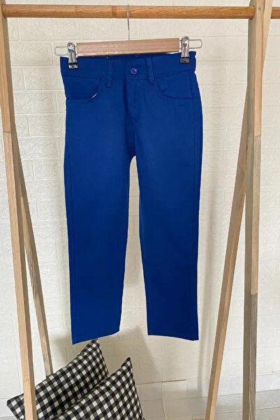 MELEK BEBE BUTİK ساكس الأزرق ليكرا الكتان للجنسين 23 أبريل زي أداء السراويل ل...