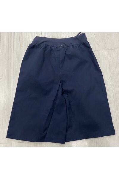 Nacar Kız Çocuk Ribana Bel Lastikli Canvars Keten Şort Etek Okul Etepi Ilkoku...