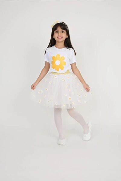 Nacar Kız Çocuk 23 Nisan 29 Ekim Gösteri Doğum Günü Kıyafeti Desenli Kısakol ...