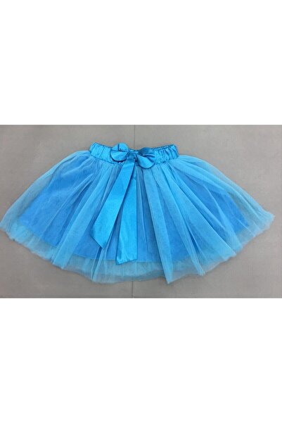 Nacar Kız Çocuk Düz Renk Fiyonklu Tütü Etek
