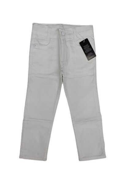 HİLAL BEBE Dečije bele lycra lanene pantalone