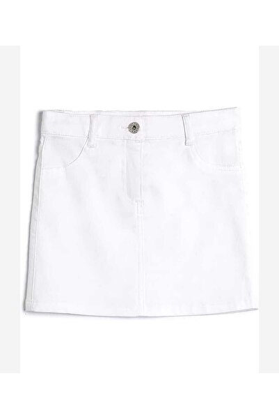 trenddünya Κοριτσίστικη Μίνι Φούστα από Λινό με Ρυθμιζόμενη Μέση
