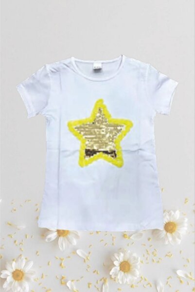 Nacar KIZ ÇOCUK TEK ÜST TSHİRT YILDIZLI 23 NİSAN GÖSTERİ KIYAFETİ 024