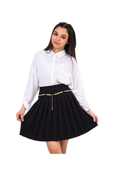 Nacar KIZ ÇOCUK PİLİSELİ ETEK 23 NİSAN GÖSTERİ KIYAFETİ